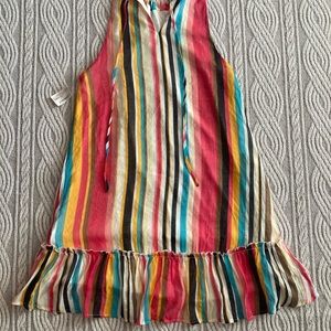 Multicolor Stripped V-Neck Sundress Size Small NWT